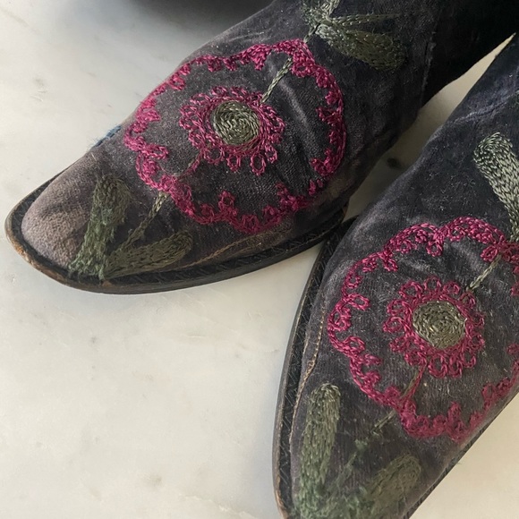Velvet embroidered boots Artemis genuine leather size 39 - Picture 2 of 15